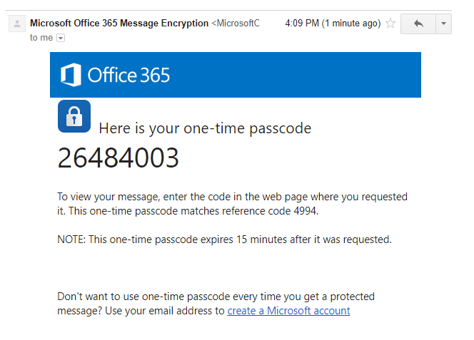ms office 365 encryption