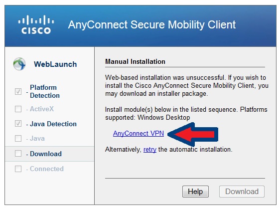 cisco anyconnect windows 7 not working