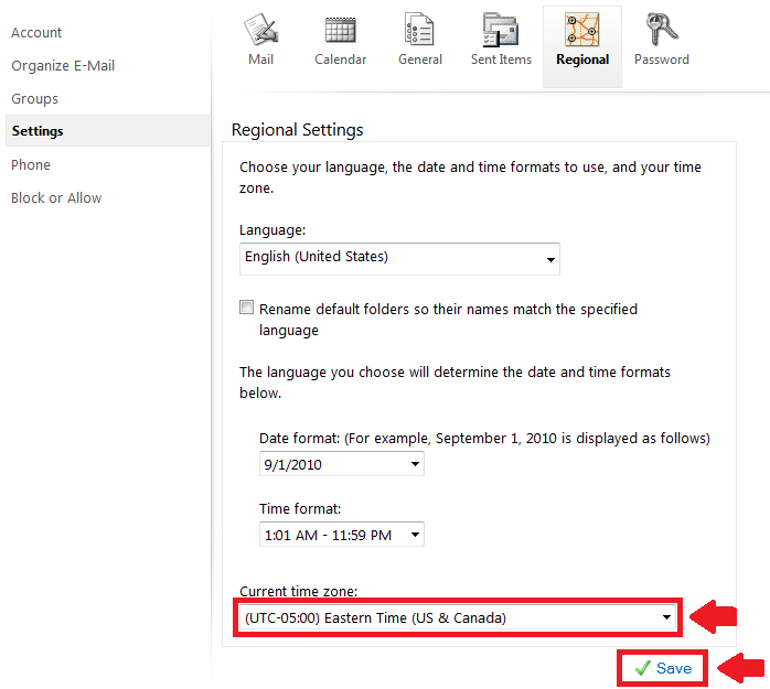How To Change Time Zone In Outlook 365 Web